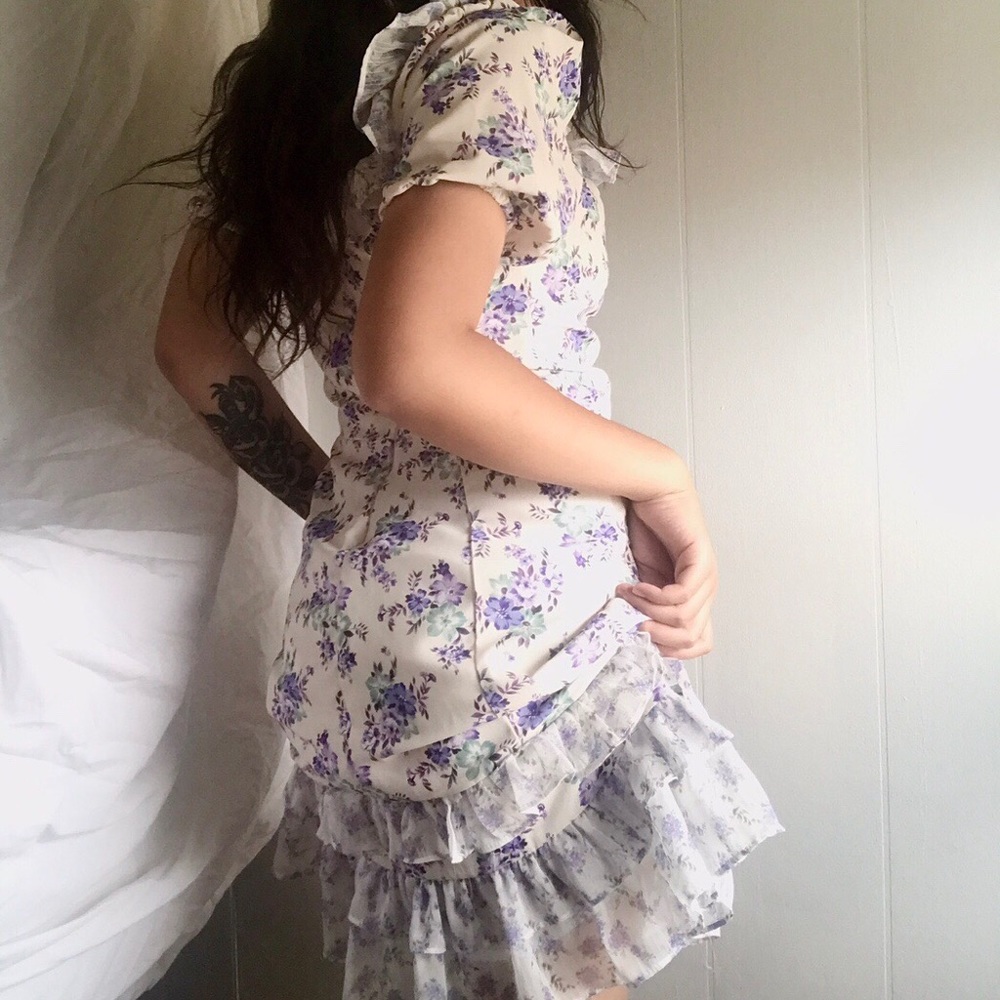 Frill midi tea dress M - Picture 2 of 4